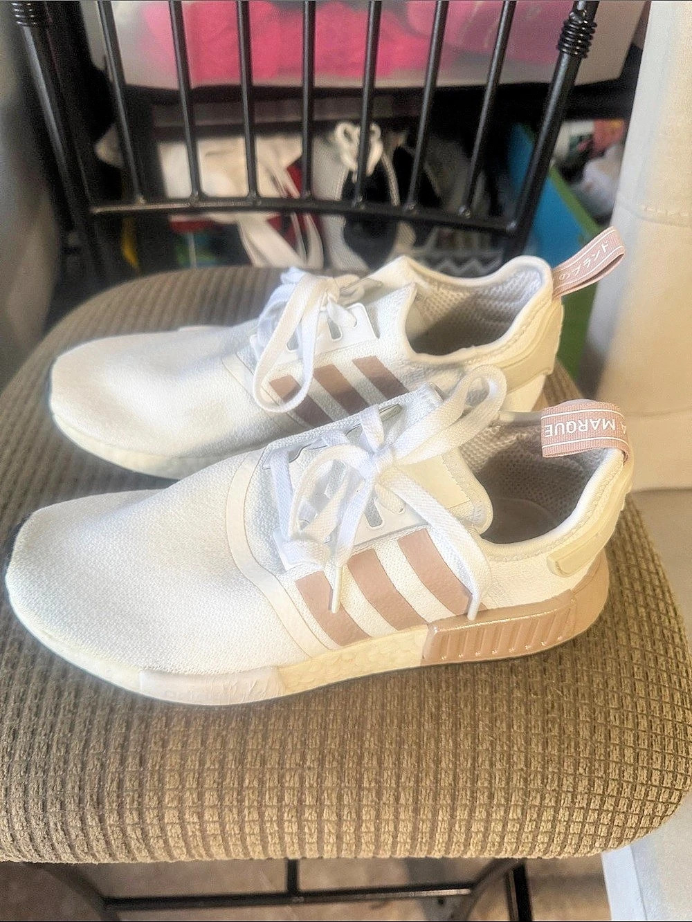 adidas NMD_R1 Women's Sneakers White & Pink US 9